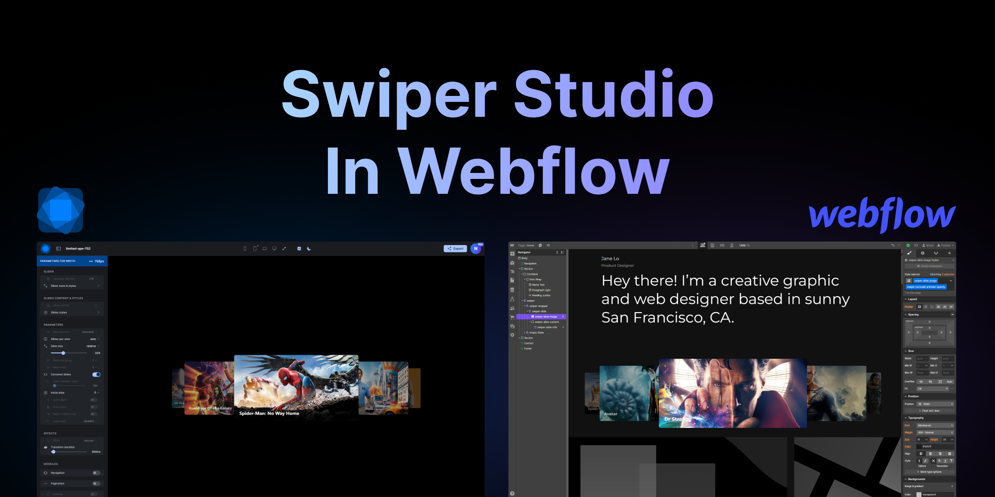 Swiper Studio Slider In Webflow