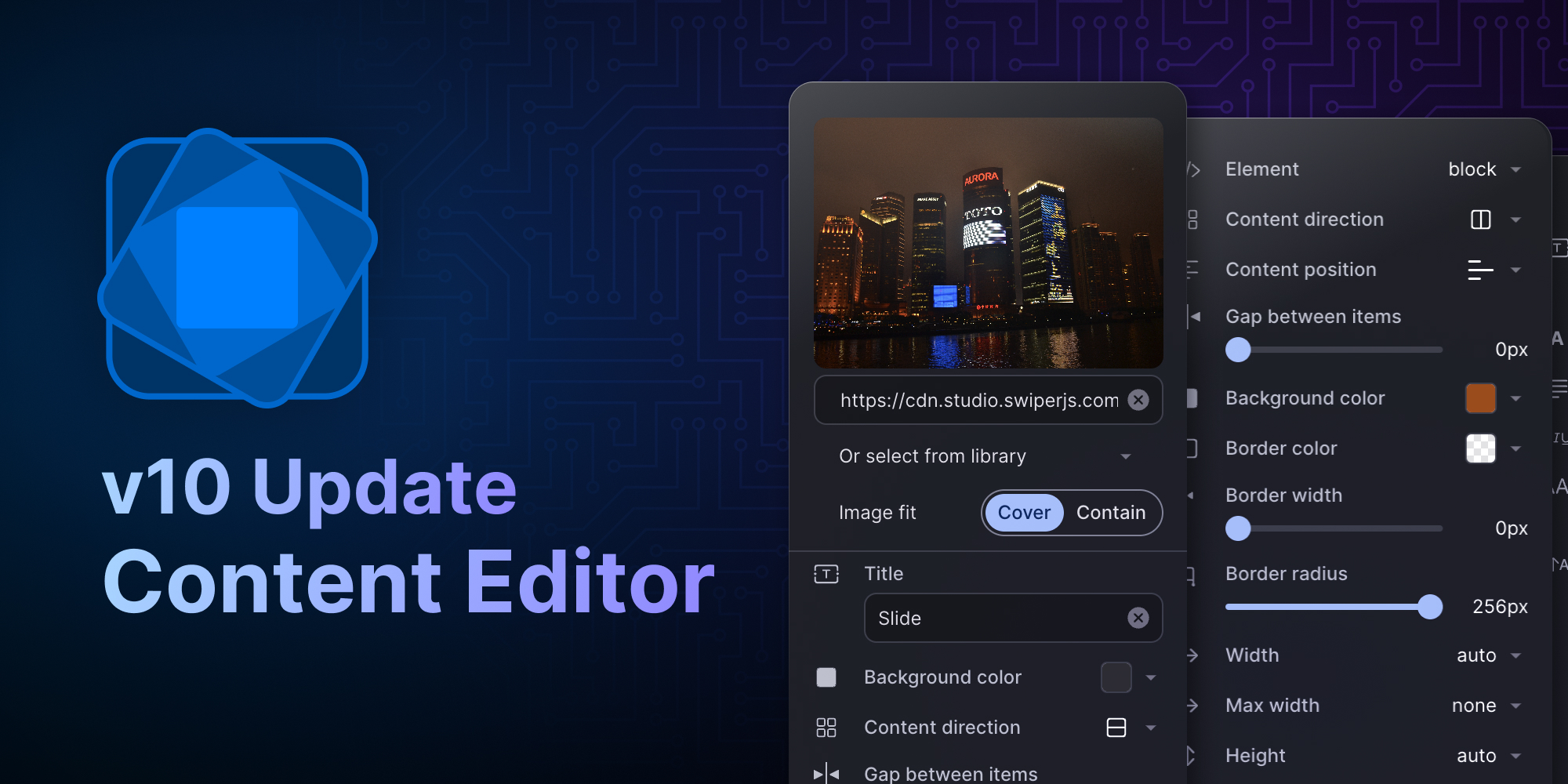 Swiper Studio v10 - Meet Content Editor